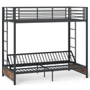 Heavy Duty Metal Bunk Bed Frame with Headboard and Footboard