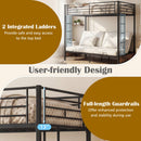 Heavy Duty Metal Bunk Bed Frame with Headboard and Footboard