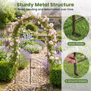 Metal Garden Arch with Gate and Safety Latch - 79" H