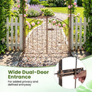Metal Garden Arch with Gate and Safety Latch - 79" H