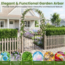 Metal Garden Arch with Gate and Safety Latch - 79" H