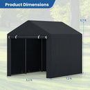 Portable Storage Shed with Roll-Up Zipper Door
