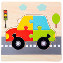 Baby Wooden 3D Tangram Puzzle – Educational Cartoon Animal Toy