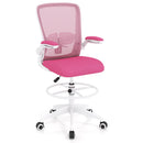 Height Adjustable Drafting Chair with Flip Up Arms