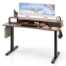 55 Inch x 24 Inch Height Adjustable Electric Standing Desk with 2 Drawers