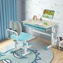 Height-Adjustable Kids Desk with Tilt Desktop and Book Stand