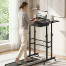 Height Adjustable Standing Desk with Wheels & Drawer