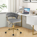 360¬∞ Height Adjustable Swivel Upholstered Desk Computer Chair with Hand-woven Back