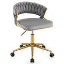 360¬∞ Height Adjustable Swivel Upholstered Desk Computer Chair with Hand-woven Back