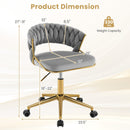 360¬∞ Height Adjustable Swivel Upholstered Desk Computer Chair with Hand-woven Back