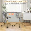 360¬∞ Height Adjustable Swivel Upholstered Desk Computer Chair with Hand-woven Back