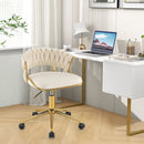 360¬∞ Height Adjustable Swivel Upholstered Desk Computer Chair with Hand-woven Back