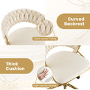 360¬∞ Height Adjustable Swivel Upholstered Desk Computer Chair with Hand-woven Back