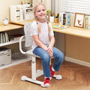 Height-adjustable Kid's Study Chair with Double Back Support and Breathable Seat for 3+ Years Old