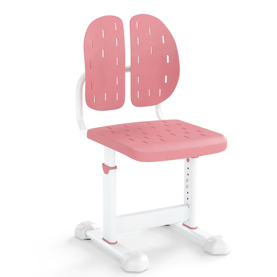 Height-adjustable Kid's Study Chair with Double Back Support and Breathable Seat for 3+ Years Old