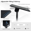 Mobile Lectern Podium Height-adjustable Rolling Laptop Cart with Tilting Top Storage Tray