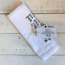 Hemingway Quote "We Ate Well and Loved Each Other" Dish Towel | Cotton Flour Sack Kitchen Towel | 30" x 30"