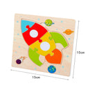Baby Wooden 3D Tangram Puzzle – Educational Cartoon Animal Toy