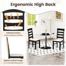 High Back Dining Room Chairs Set of 2 with Padded Seat-Black