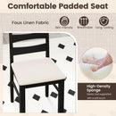 High Back Dining Room Chairs Set of 2 with Padded Seat-Black