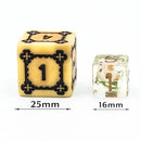 Huge Parchment Castle Dice Set - 25mm