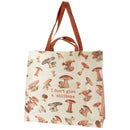 I Don't Give A Shiitake Mushroom Shopping Tote Bag | Extra Large Market Eco Bag | 19.50" x 17.50" x 7"