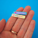 I Love Vaccines Gold Plated Enamel Pin