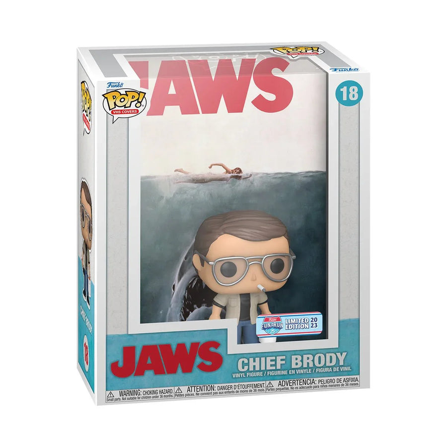 Funko POP! VHS Covers: Jaws - Chief Brody 18 Fun Run Limited Edition