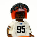 #95 DE Cleveland Football Player Minifig made using LEGO parts