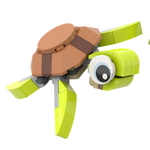 Sea Turtle Building Set made using LEGO parts