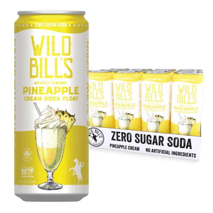 Wild Bill’s Zero Sugar Pineapple Craft Soda (12oz)