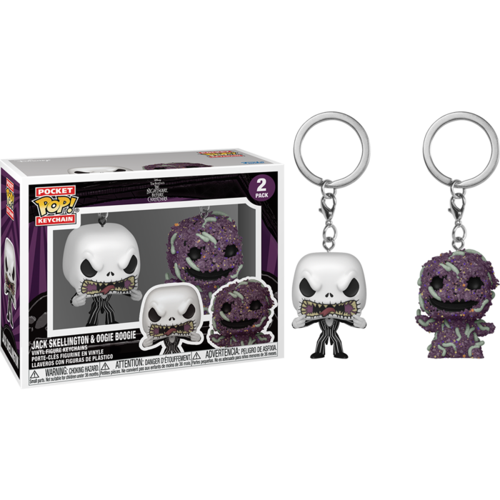 Funko Pocket POP! Keychain: The Nightmare Before Christmas - Jack Skellington & Oogie Boogie 2 Pack