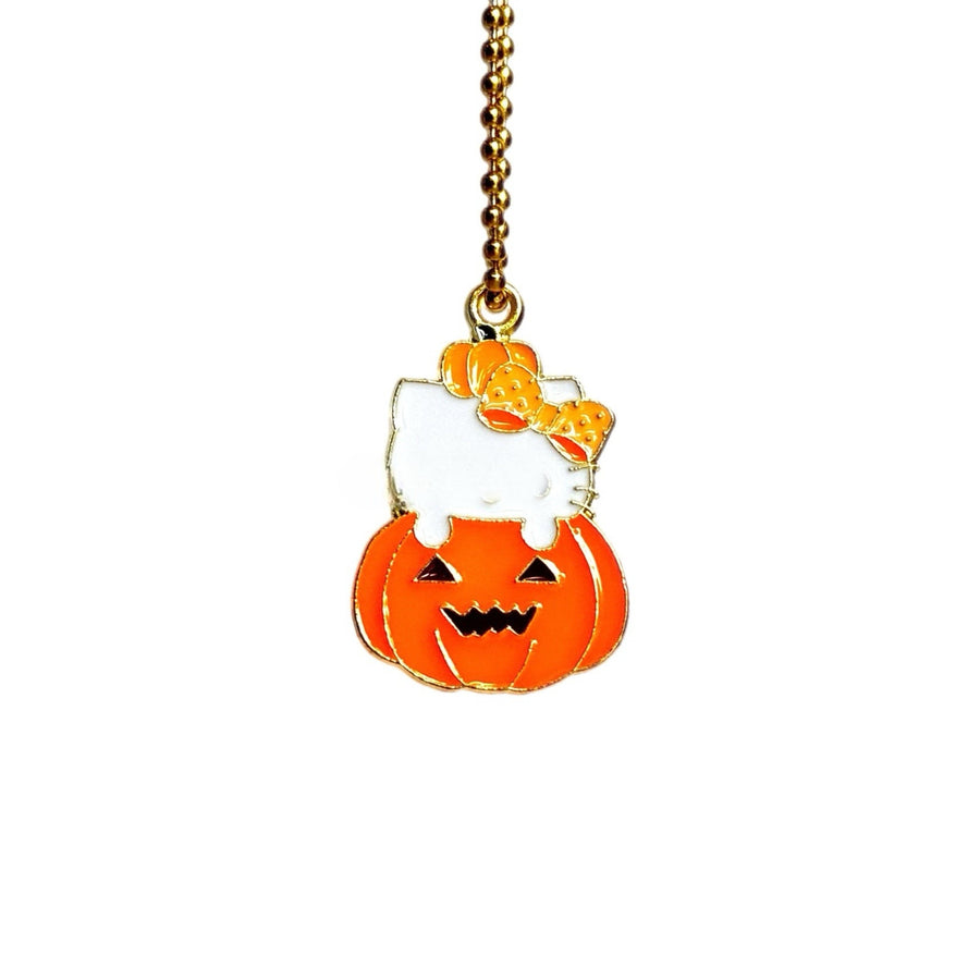 Kitty in Pumpkin Charm - Tumbler Handle Charm