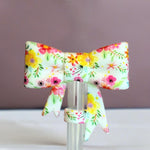 Summer Floral 3D Bow Straw Topper