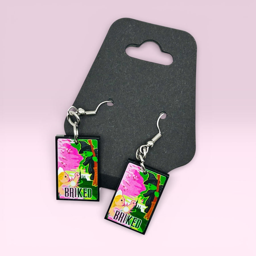 Bricked Movie Tile Earrings