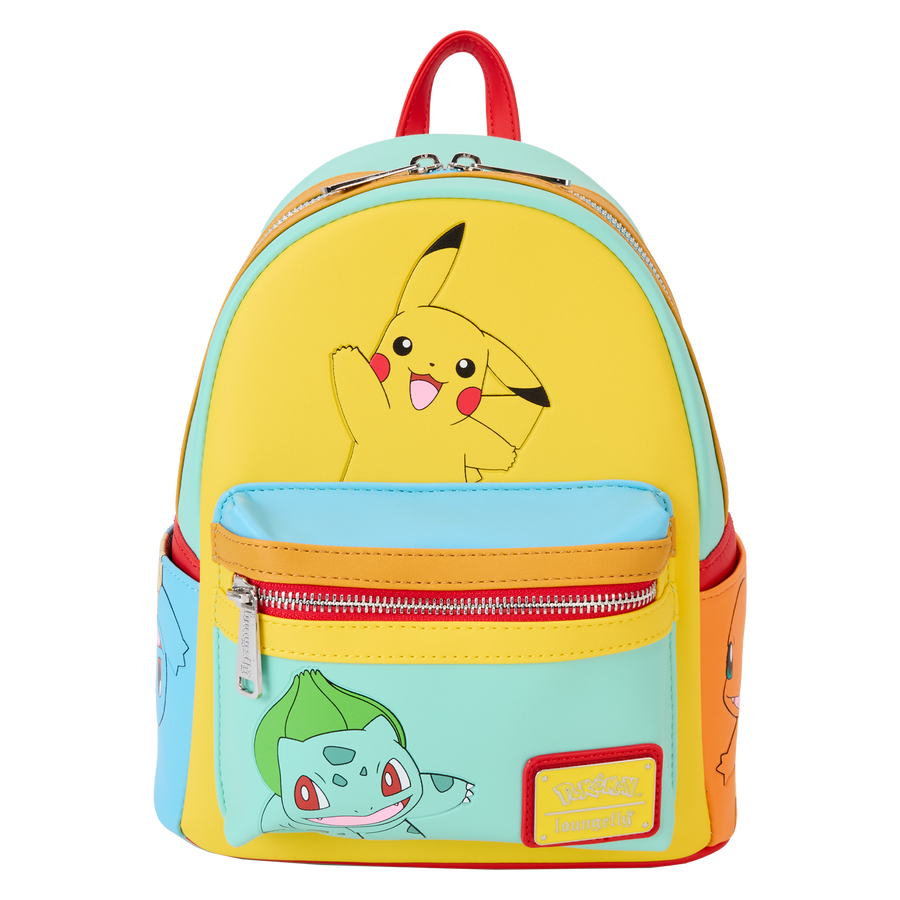 Loungefly Pokémon Color Block Starters Mini Backpack