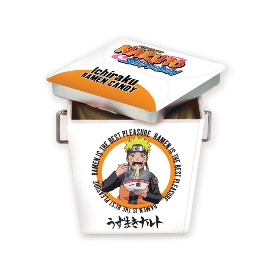Naruto Ichiraku Ramen Candy Fruit Punch Flavor - Take-Out Box Collectible Tin
