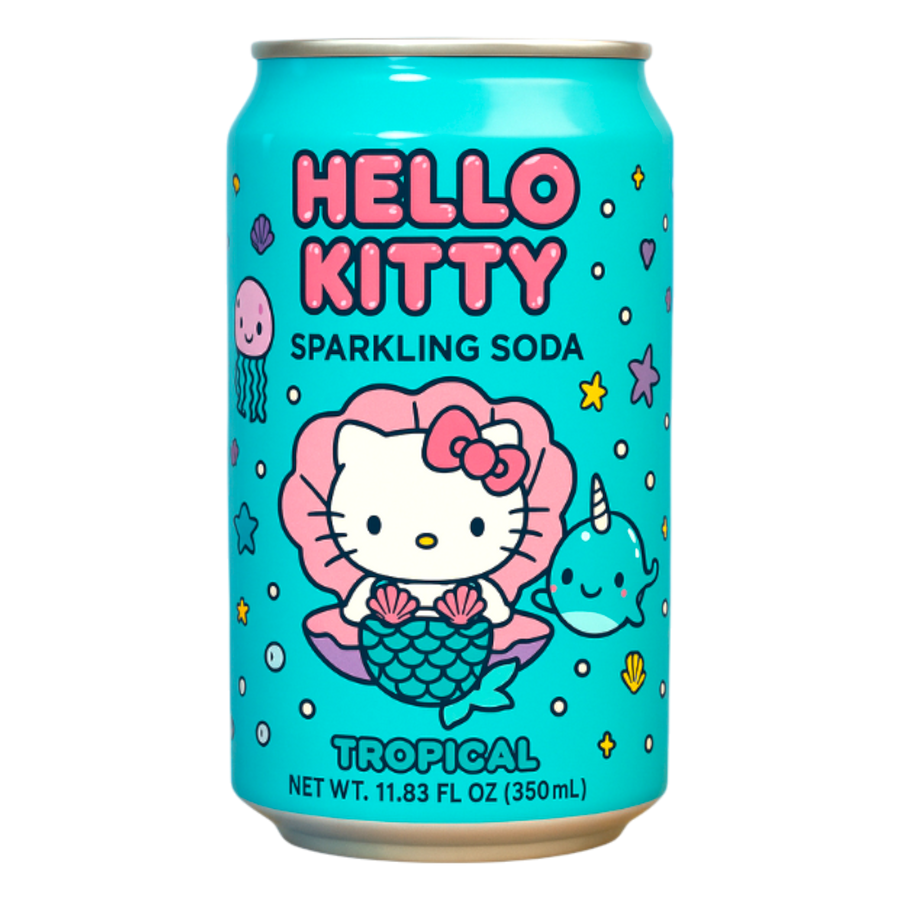 Hello Kitty Sparkling Soda - Tropical (350mL) (Japan)