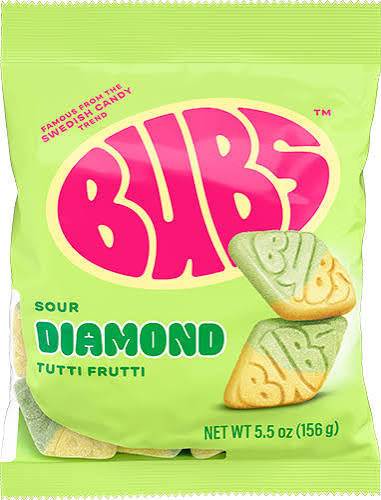 Bubs Sour Diamond Tutti Frutti (156g)