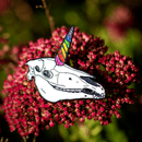 Unicorn Skull Enamel Pin