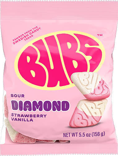 Bubs Sour Diamond Strawberry Vanilla (156g)