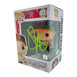 John Cena signed WWE Funko POP Figure #01 (Green Hat w/ JSA)