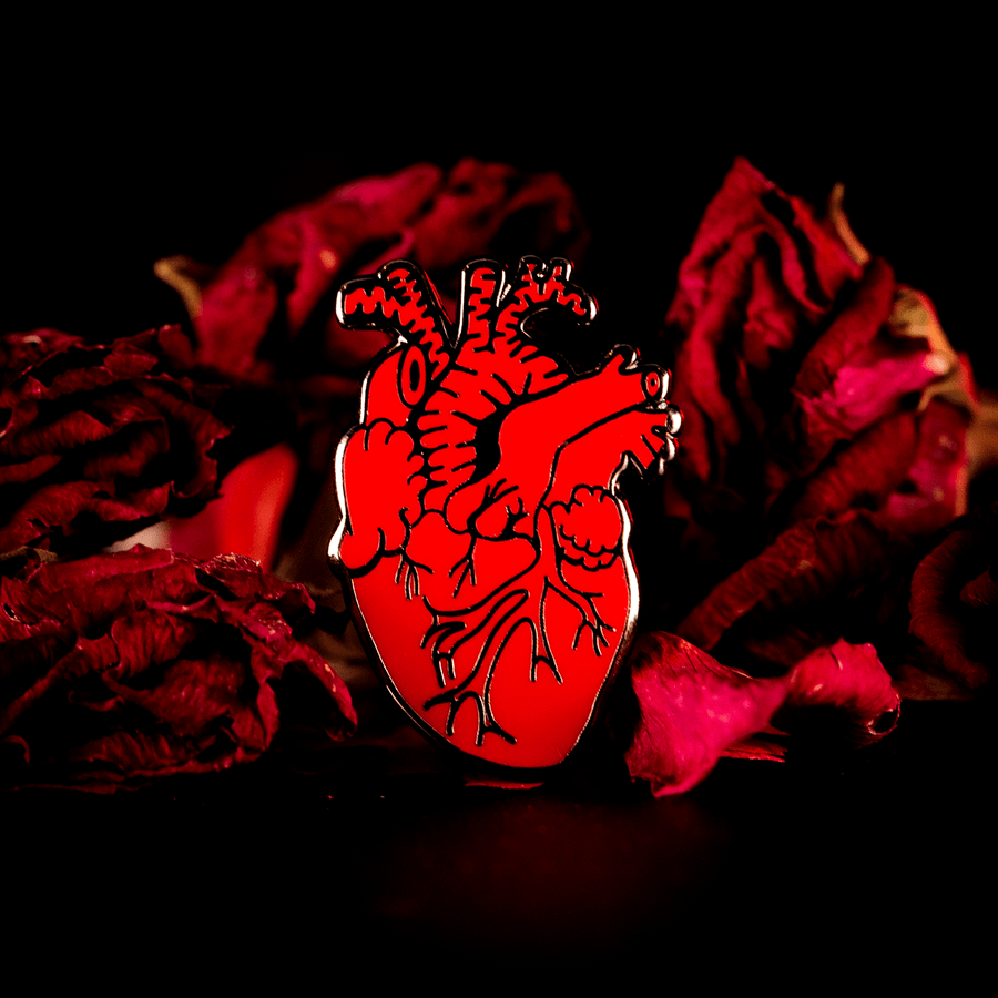 Red of Winter Heart Enamel Pin | Limited Edition