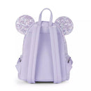 Disney Loungefly Opalescent Lavender Purple Sequin Minnie Mouse Mini Backpack