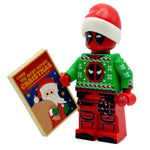 Custom Christmas Cheer Deadpool Minifig made using LEGO parts