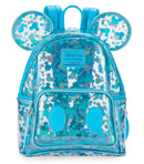 Disney Loungefly Mickey Mouse Icon Clear Blue Mini Backpack