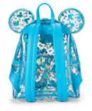 Disney Loungefly Mickey Mouse Icon Clear Blue Mini Backpack