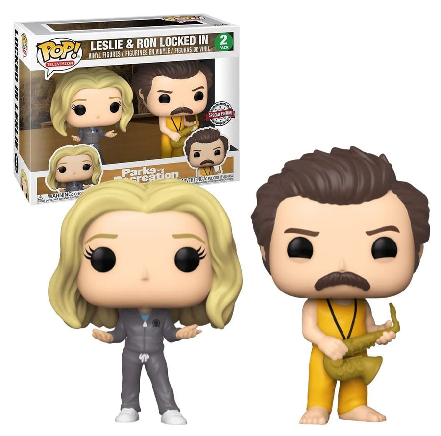 Funko POP! Television: Parks and Recreation - Leslie & Ron Locked In 2 Pack