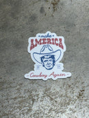 Make America Cowboy Again Trump Stickers