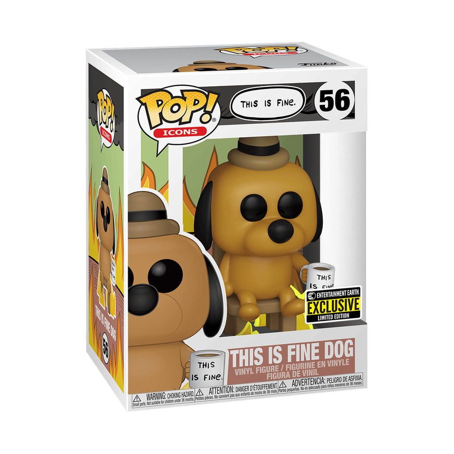 Funko POP! Icons: This Is Fine Dog 56 (Entertainment Earth Exclusive Limited Edition)